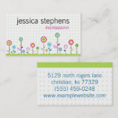 Blumen, stark vereinfacht visitenkarte (Vorne/Hinten)