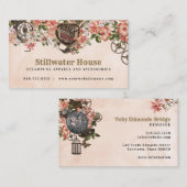Blumen-Steampunk Visitenkarte (Vorne/Hinten)