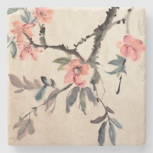 Blumen Steinuntersetzer (Vorderseite)