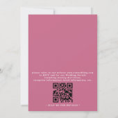 Blumen Stempel Bunte Moderne QR-Code-Hochzeit Einladung (Rückseite)