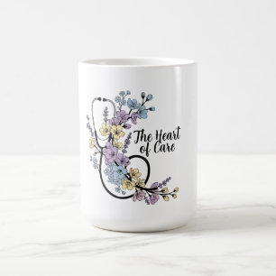 Blumen-Stethoskop Herz der Pflege Krankenschwester Kaffeetasse