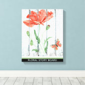 BLUMEN-STORY-BOARD LEINWANDDRUCK (Insitu (Holzboden))