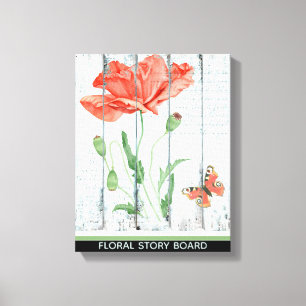 BLUMEN-STORY-BOARD LEINWANDDRUCK