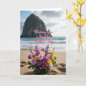 Blumen-Strand Muttertagskarte Karte (Gelbe Blume)