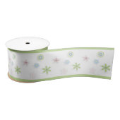 Blumen & Streifen Pastel Babydusche Satinband (Spule)