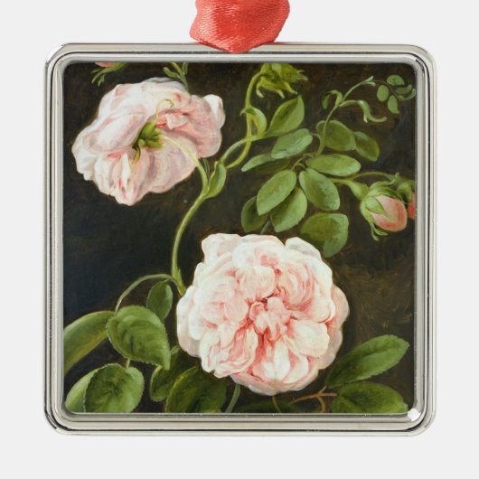 Blumen-Studie Silbernes Ornament (Vorne)