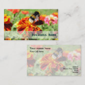 Blumen-Süchtiger - Hummel elegant Visitenkarte (Vorne/Hinten)