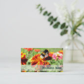 Blumen-Süchtiger - Hummel elegant Visitenkarte (Stehend Vorderseite)