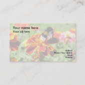 Blumen-Süchtiger - Hummel elegant Visitenkarte (Rückseite)