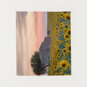 Blumen | Sunflower Field Provence, Frankreich Wandteppich (Vorderseite)
