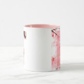 Blumen-T-Initial-Tasse | Personalisierter Name & E Tasse (Zentrum)