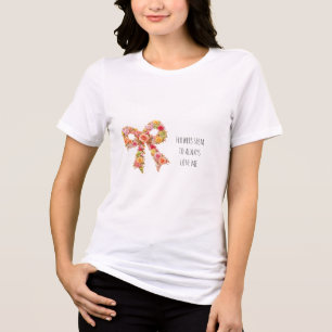 Blumen-T-Shirt mit Schleife für Damen  Tri-Blend Shirt