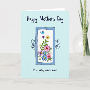Blumen Tante Muttertagskarte Karte