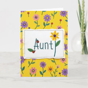 Blumen-Tante-Tages-Grußkarte Karte