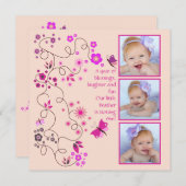 Blumen-Tanz - Foto-Einladung Einladung (Vorne/Hinten)