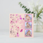 Blumen-Tanz - Foto-Einladung Einladung (Stehend Vorderseite)