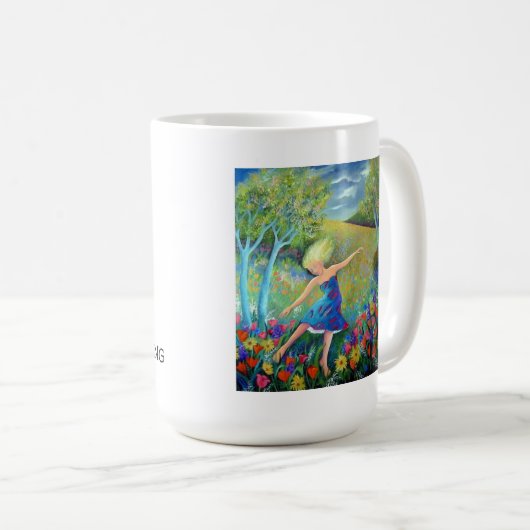 BLUMEN-TANZEN KAFFEETASSE (VorderseiteRechts)