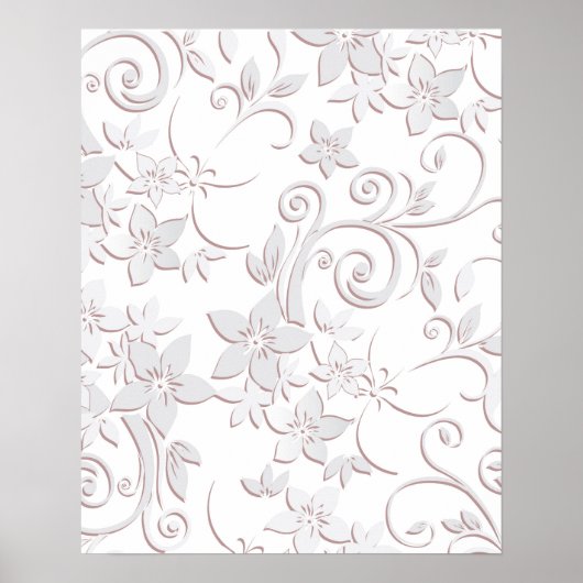 Blumen Tapete 1 Poster (Vorne)