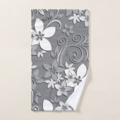 Blumen Tapete 2 Badhandtuch Set (Handtuch)