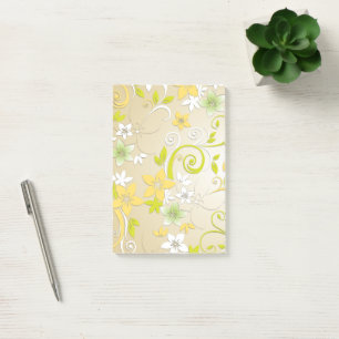 Blumen Tapete 3 Post-it Klebezettel