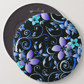 Blumen Tapete 6 Button (Vorne & Hinten)