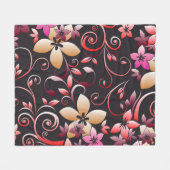 Blumen Tapete 7 Fleecedecke (Vorderseite (Horizontal))