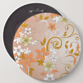 Blumen Tapete 8 Button (Vorne & Hinten)