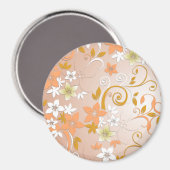 Blumen Tapete 8 Magnet (Vorderseite/Rückseite)