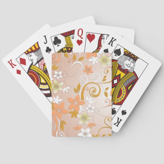 Blumen Tapete 8 Spielkarten (Rückseite)
