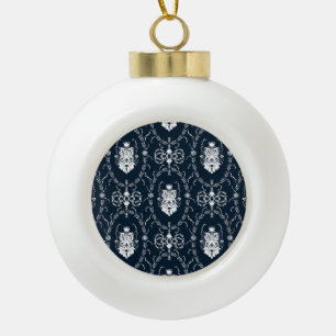 Blumen Tapete Nahtloser Hintergrund Vintage Keramik Kugel-Ornament