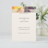Blumen-Tartan Save-the-Date-Karte Save The Date (Stehend Vorderseite)