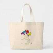 Blumen-Tasche Jumbo Stoffbeutel (Vorne)