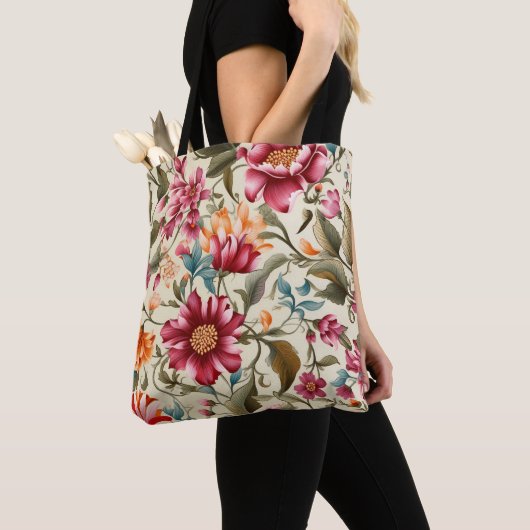 Blumen-Tasche mit lebendigem Rosa Tasche (Von Nahem)