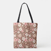 Blumen-Tasche - Über die Schulter Tasche (Rückseite)