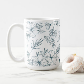 Blumen-Tasse, 0,45l Kaffeetasse