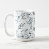 Blumen-Tasse, 0,45l Kaffeetasse (Links)