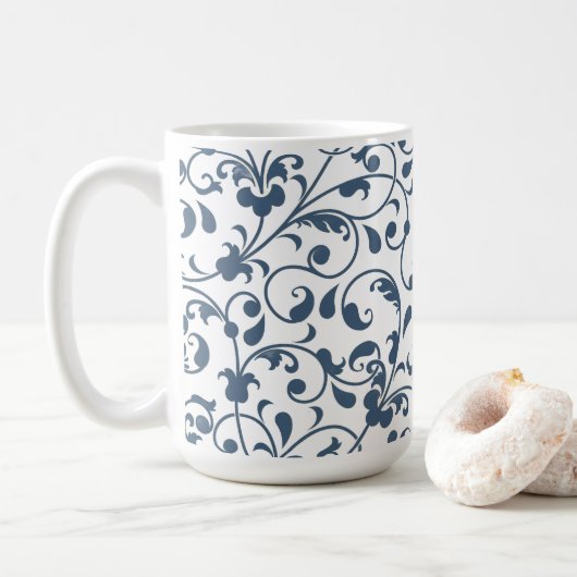 Blumen-Tasse, 0,45l Kaffeetasse (Mit Donut)