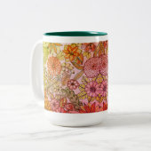 Blumen-Tasse 2 Zweifarbige Tasse (Vorderseite Links)