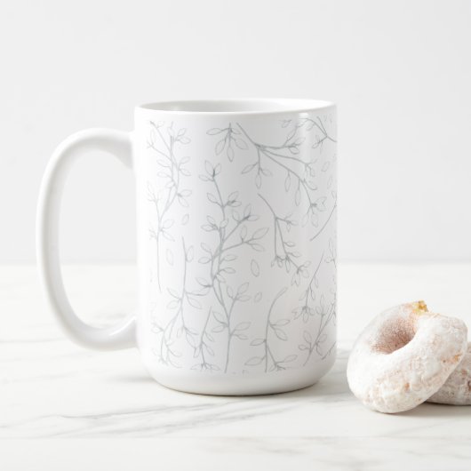 Blumen-Tasse, 450ml Kaffeetasse (Mit Donut)