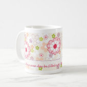 Blumen-Tasse bunte Blumen Kaffeetasse (Vorderseite Links)