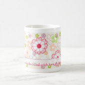 Blumen-Tasse bunte Blumen Kaffeetasse (Mittel)