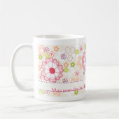 Blumen-Tasse bunte Blumen Kaffeetasse (Links)