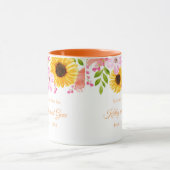 Blumen-Tasse - Datum speichern Tasse (Zentrum)