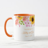 Blumen-Tasse - Datum speichern Tasse (Links)