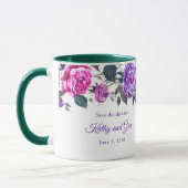 Blumen-Tasse - Datum speichern Tasse (Links)