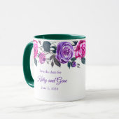 Blumen-Tasse - Datum speichern Tasse (Vorderseite Links)