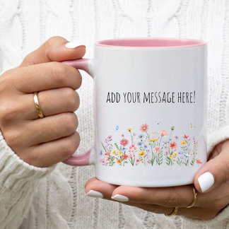 Blumen-Tasse, individuelles Textnachrichten-Mug fü Tasse