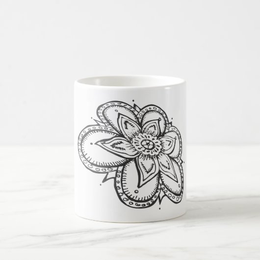 Blumen-Tasse Kaffeetasse (Mittel)