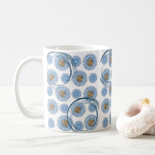 Blumen-Tasse Kaffeetasse (Mit Donut)
