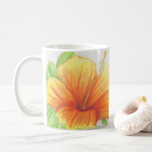 Blumen-Tasse Kaffeetasse (Mit Donut)
